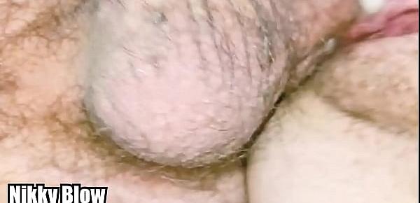  Quikie closeup creampies for horny hairy pussy